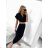 Shirt verlängert 3/4 Langarm Damen (L/XL/2XL ONE SIZE) ITALIAN FASHION IM423025 L/XL weiß