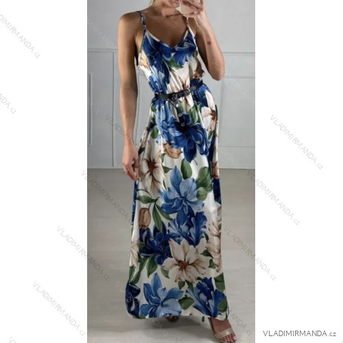 Langes Sommerkleid mit Trägern für Damen (S/M ONE SIZE) ITALIAN FASHION IMPBB23S3326A