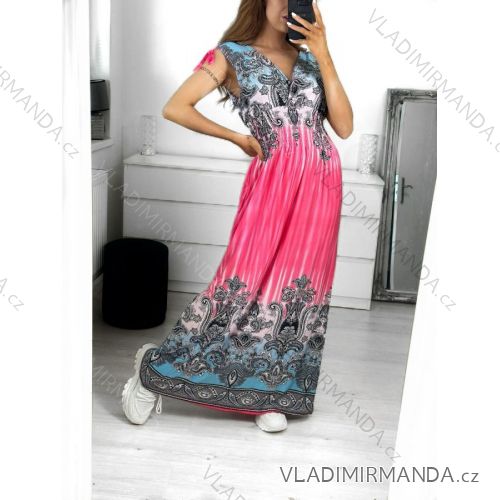 Langes, elegantes, ärmelloses Icecool-Kleid für Damen (M/L, XL/XXL) AINUOSI ITALIAN FASHION IMB237719