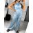 Langer, eleganter, ärmelloser Overall für Damen (Einheitsgröße S/M) ITALIAN FASHION IMPGM23148