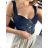 Ärmelloses Spitzen-Crop-Top für Damen (S/M EINHEITSGRÖSSE) ITALIAN FASHION IMPBB238665