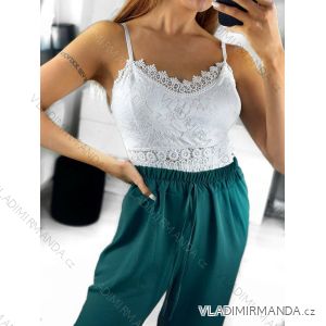 Damen-Croptop mit Trägern und Spitze (Einheitsgröße S/M) ITALIAN FASHION IM3232611