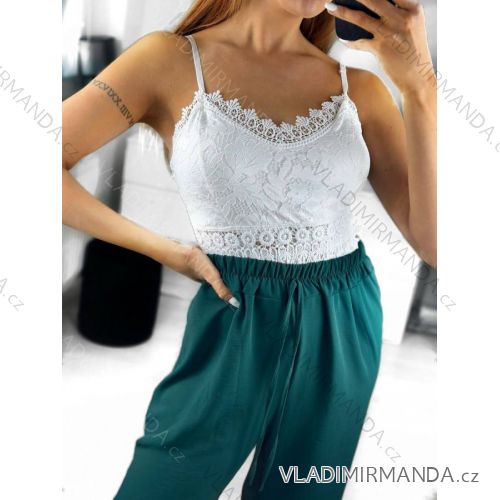 Damen-Croptop mit Trägern und Spitze (Einheitsgröße S/M) ITALIAN FASHION IM3232611