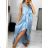 Langes, plissiertes, ärmelloses Partykleid für Damen (Einheitsgröße S/M) ITALIAN FASHION IMPMD236328 S/M béžová