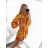 Sommer-Oversize-Hemdkleid mit langen Ärmeln für Damen in Übergröße (S/M/L/XL/2XL Einheitsgröße) ITALIAN FASHION IM8239802