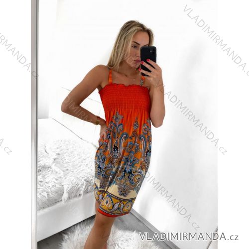 Trägerloses Icecool-Sommerkleid für Damen (M/L, XL/2XL) AINUOSI ITALIAN FASHION IMB232759/DR XL/2XL dunkelrosa