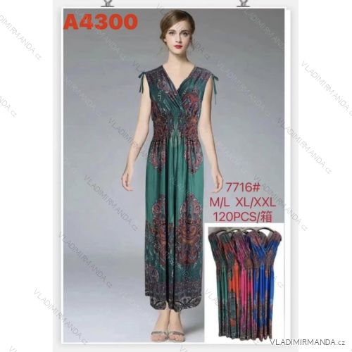 Langes, elegantes, ärmelloses Icecool-Kleid für Damen (M/L, XL/2XL) AINUOSI ITALIAN FASHION IMB237716