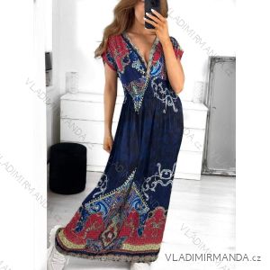 Langes, elegantes Icecool-Kleid für Damen mit Ärmeln (M/L, XL/2XL) AINUOSI ITALIAN FASHION IMB239502