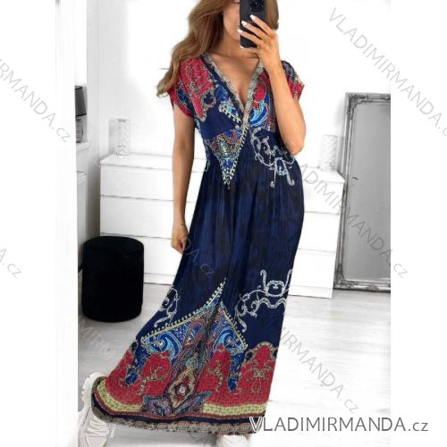 Langes, elegantes Icecool-Kleid für Damen mit Ärmeln (M/L, XL/2XL) AINUOSI ITALIAN FASHION IMB239502