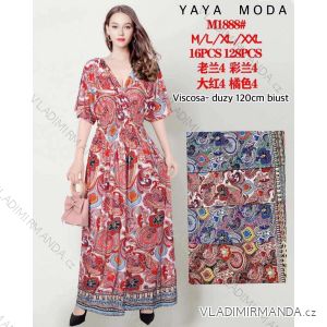 Langes Sommerkleid für Damen mit Trägern (S / M ONE SIZE) ITALIAN FASHION IMWA221623