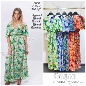 Langes Sommerkleid für Damen mit Trägern (S / M ONE SIZE) ITALIAN FASHION IMWA221623