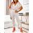 Langer Sommer-Jumpsuit mit kurzen Ärmeln für Damen (Einheitsgröße S/M) ITALIAN FASHION IMWK232372