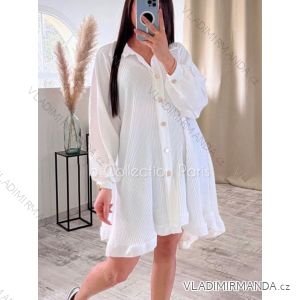 Elegantes Sommer-Hemdkleid für Damen mit langen Ärmeln (S/M EINHEITSGRÖSSE) ITALIAN FASHION IMWGB232373