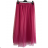 Langer Tüllrock für Damen (S/M/L ONE SIZE) ITALIAN FASHION IMC23061/DUR dunkel. Rosa