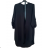 Damen Langarm Tunika Verlängert (L / XL ONE SIZE) ITALIAN FASHION IMD211117 schwarz