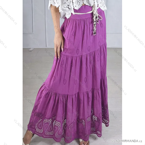 Langer Damenrock mit Gürtel (Einheitsgröße S/M) ITALIAN FASHION IMPBB23E2832