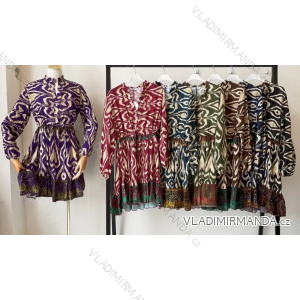 Damen-Sommerkleid mit langen Ärmeln (Einheitsgröße S/M) ITALIAN FASHION IMPEM232699