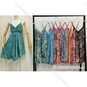 Sommerkleid mit Trägern für Damen (Einheitsgröße S/M) INDIAN FASHION IMPEM23BO2345