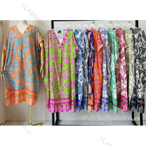 Damen-Sommerkleid mit kurzen Ärmeln (Einheitsgröße S/M) ITALIAN FASHION IMPEM23CA862