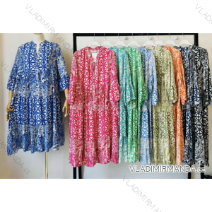 Damen-Sommerkleid mit 3/4-Ärmeln (Einheitsgröße S/M) ITALIAN FASHION IMPEM23VA587