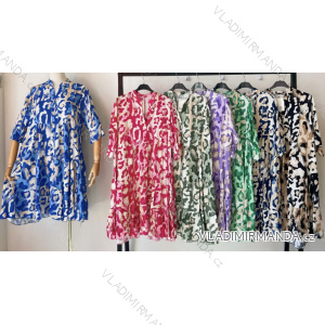 Damen-Sommerkleid mit 3/4-Ärmeln (Einheitsgröße S/M) ITALIAN FASHION IMPEM234513