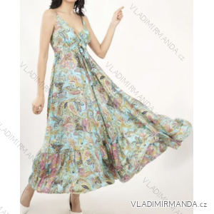 Langes trägerloses Sommerkleid für Damen (Einheitsgröße S/M) INDIAN FASHION IMPEM23AM209G