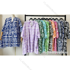 Damen-Sommerkleid mit 3/4-Ärmeln (Einheitsgröße S/M) ITALIAN FASHION IMPEM241360