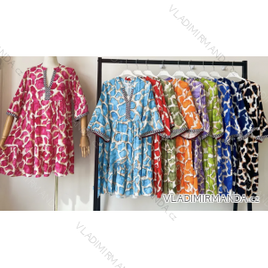 Damen-Sommerkleid mit 3/4-Ärmeln (Einheitsgröße S/M) ITALIAN FASHION IMPEM23VA235