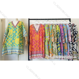 Damen-Sommerkleid mit 3/4-Ärmeln (Einheitsgröße S/M) ITALIAN FASHION IMPEM23C8022