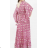 Langes Sommerkleid mit 3/4-Ärmeln für Damen (S/M Einheitsgröße) INDIAN FASHION IMPEM23 AM319G
