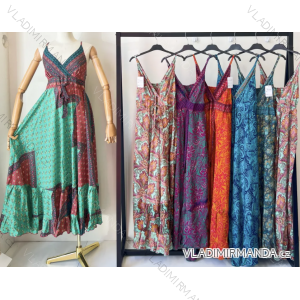 Langes trägerloses Sommerkleid für Damen (Einheitsgröße S/M) INDIAN FASHION IMPEM23BO240K