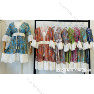Damen-Sommerkleid mit 3/4-Ärmeln (Einheitsgröße S/M) ITALIAN FASHION IMPEM235151A