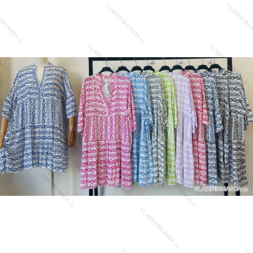 Damen-Sommerkleid mit 3/4-Ärmeln (Einheitsgröße S/M) ITALIAN FASHION IMPEM241360B
