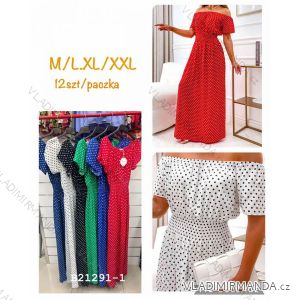 Langes Sommerkleid für Damen mit Trägern (S / M ONE SIZE) ITALIAN FASHION IMWA221623