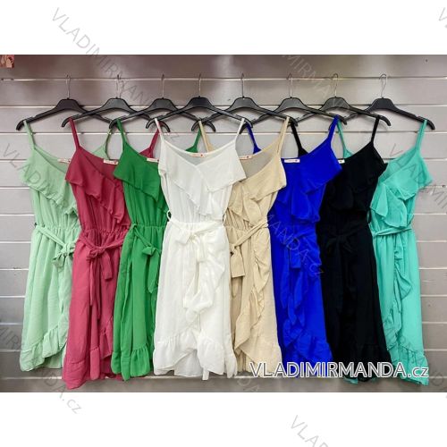 Langes, trägerloses Sommerkleid aus Chiffon für Damen (Einheitsgröße S/M) ITALIAN FASHION IMWGB231831