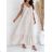 Sommerkleid Carmen aus Musselin für Damen (Einheitsgröße S/M) ITALIAN FASHION IMWE231506