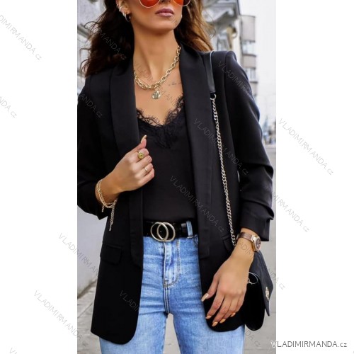 Set lange Jogginghosen und langärmliges Sweatshirt für Frauen (UNI S / L) TURKISH FASHION IMK20148 M / L schwarz