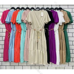 Sommerkleid mit kurzen Ärmeln für Damen (Einheitsgröße S/M) ITALIAN FASHION IMWPO232452