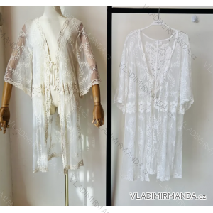 Damen-Strickjacke mit 3/4-Ärmeln und langen Ärmeln, Cardigan Beach Wrap (S/M Einheitsgröße) ITALIAN FASHION IMPEM23A033