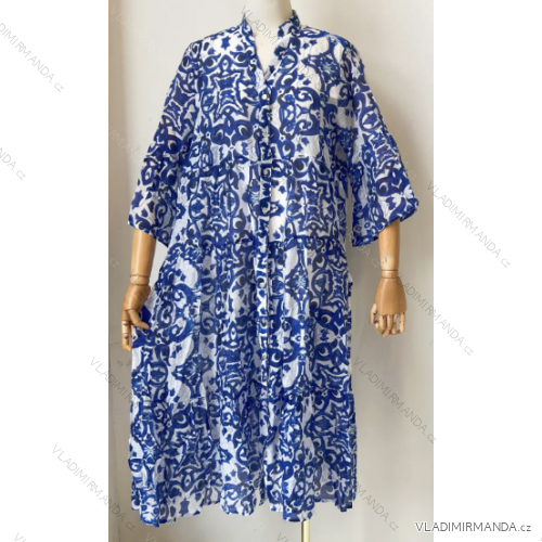 Langes Sommerkleid mit 3/4-Ärmeln für Damen (Einheitsgröße S/M) ITALIAN FASHION IMPEM23G204-2