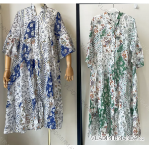 Langes Sommerkleid mit 3/4-Ärmeln für Damen (Einheitsgröße S/M) ITALIAN FASHION IMPEM23G204-6