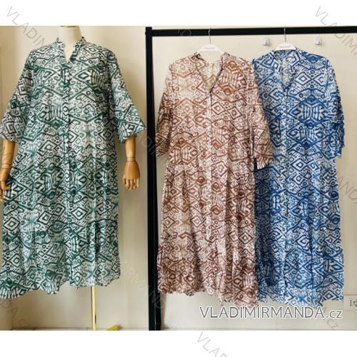 Sommerkleid mit 3/4-Ärmeln für Damen (Einheitsgröße S/M) INDIAN FASHION IMPEM23204-8