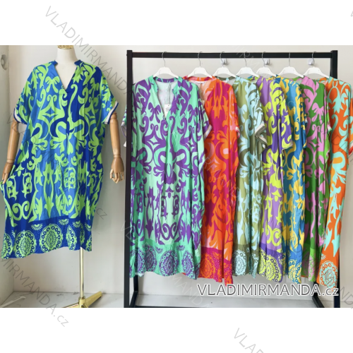 Damen-Sommerkleid mit 3/4-Ärmeln (Einheitsgröße S/M) ITALIAN FASHION IMPEM24CA772