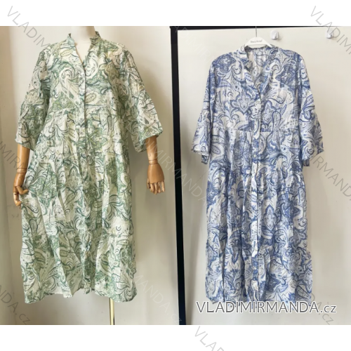 Damen-Sommerkleid mit 3/4-Ärmeln (Einheitsgröße S/M) INDIAN FASHION IMPEM23204-5