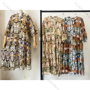 Damen-Sommerkleid mit 3/4-Ärmeln (Einheitsgröße S/M) INDIAN FASHION IMPEM23204-7