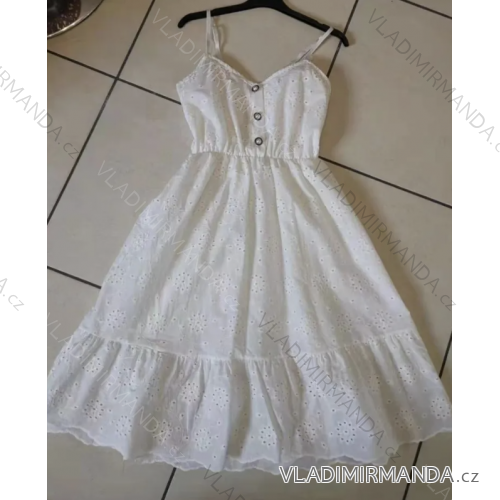 Trägerloses Sommerkleid mit Spitze im Boho-Stil für Damen (Einheitsgröße S/M) ITALIAN FASHION IMPEM231167