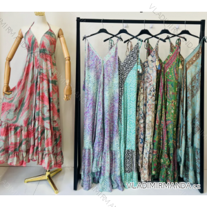 Langes trägerloses Sommerkleid für Damen (S/M EINHEITSGRÖSSE) INDIAN FASHION IMPEM23G113