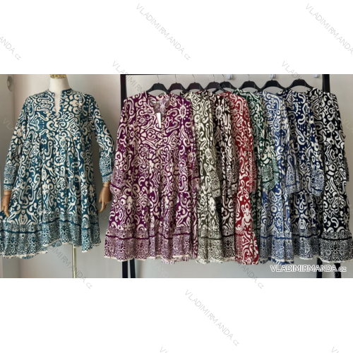 Sommer-Langarmkleid für Damen (S/M Einheitsgröße) INDIAN FASHION IMPEM23R9901