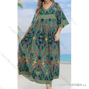 Langes Sommerkleid mit 3/4-Ärmeln für Damen (S/M Einheitsgröße) INDIAN FASHION IMPEM2323950