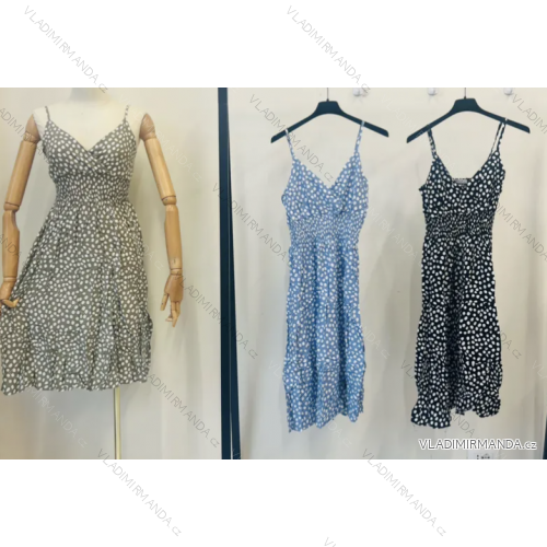 Sommerkleid mit Trägern für Damen (Einheitsgröße S/M) ITALIAN FASHION IMPEM23FW33-76